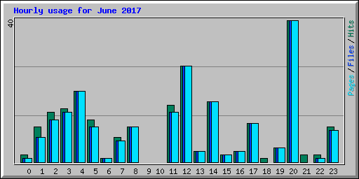 Hourly usage for June 2017